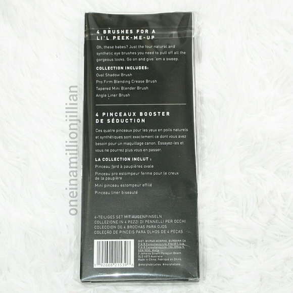 Morphe 4pc Essential Eye Makeup Brush Set - Picture 3 of 7